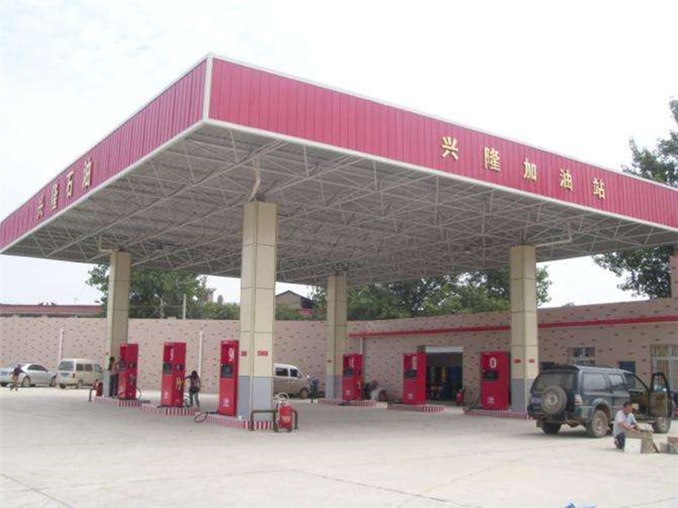 怀柔加油站钢结构网架案例9