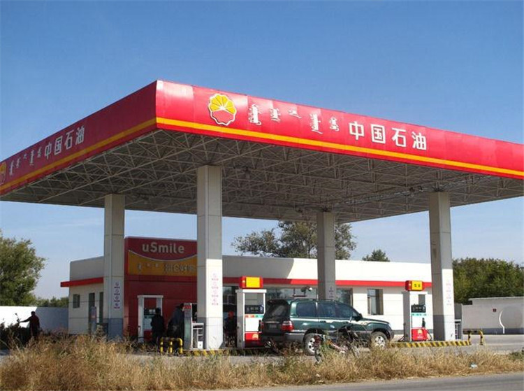 怀柔加油站钢结构网架案例1